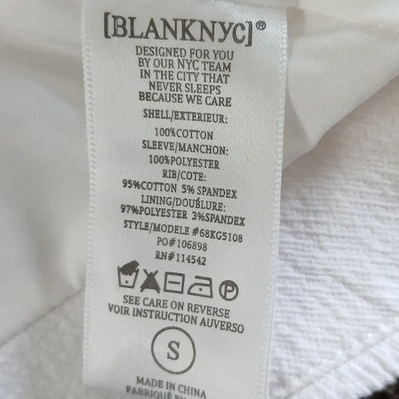 BlankNYC white double zip mesh jacket size small - Picture 12 of 15